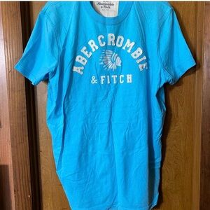 Abercrombie & Fitch Turquoise Tee with Logo